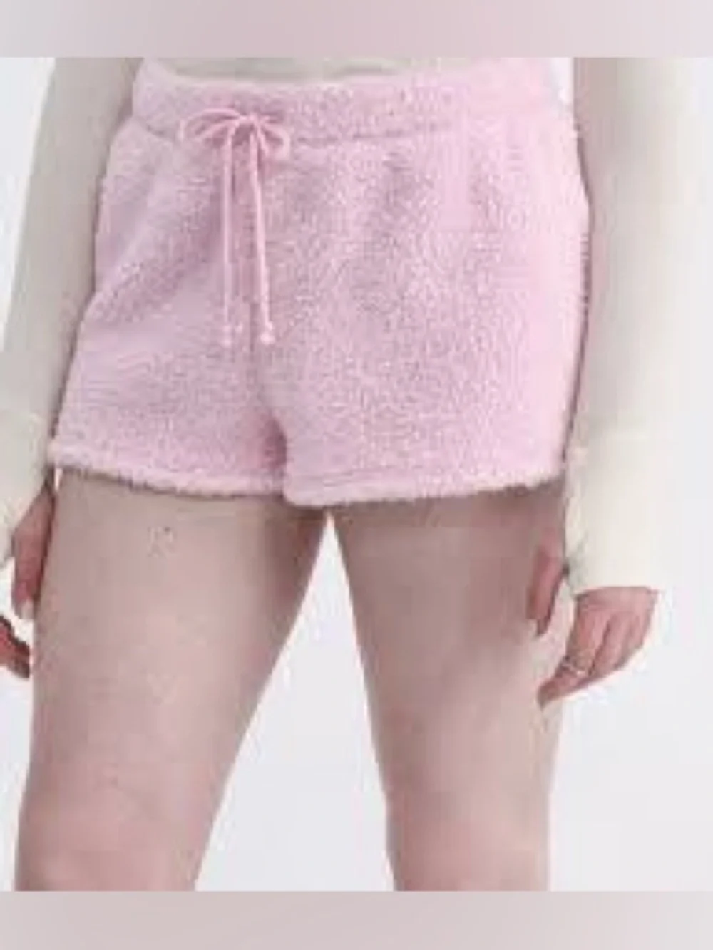 Pink Fuzzy Shorts XL - Picture 2 of 4